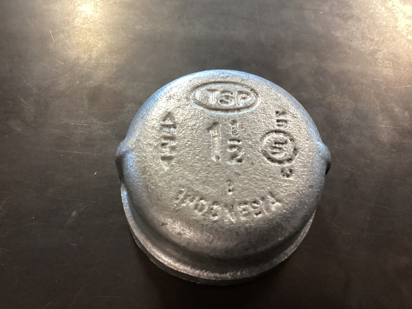 1-1/2” Galvanized Cap PVC
