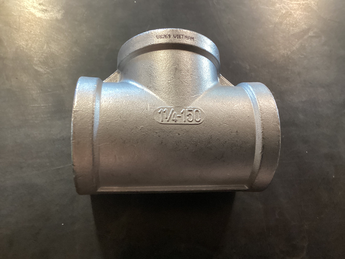 1-1/4” Galvanized Stainless Tee PVC