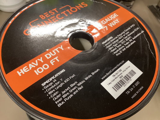 7 Way Trailer Wire 14 gauge PER FOOT