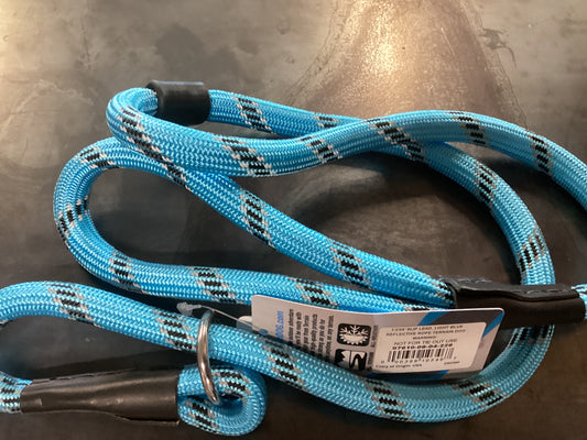 Rope Slip Leash Blue