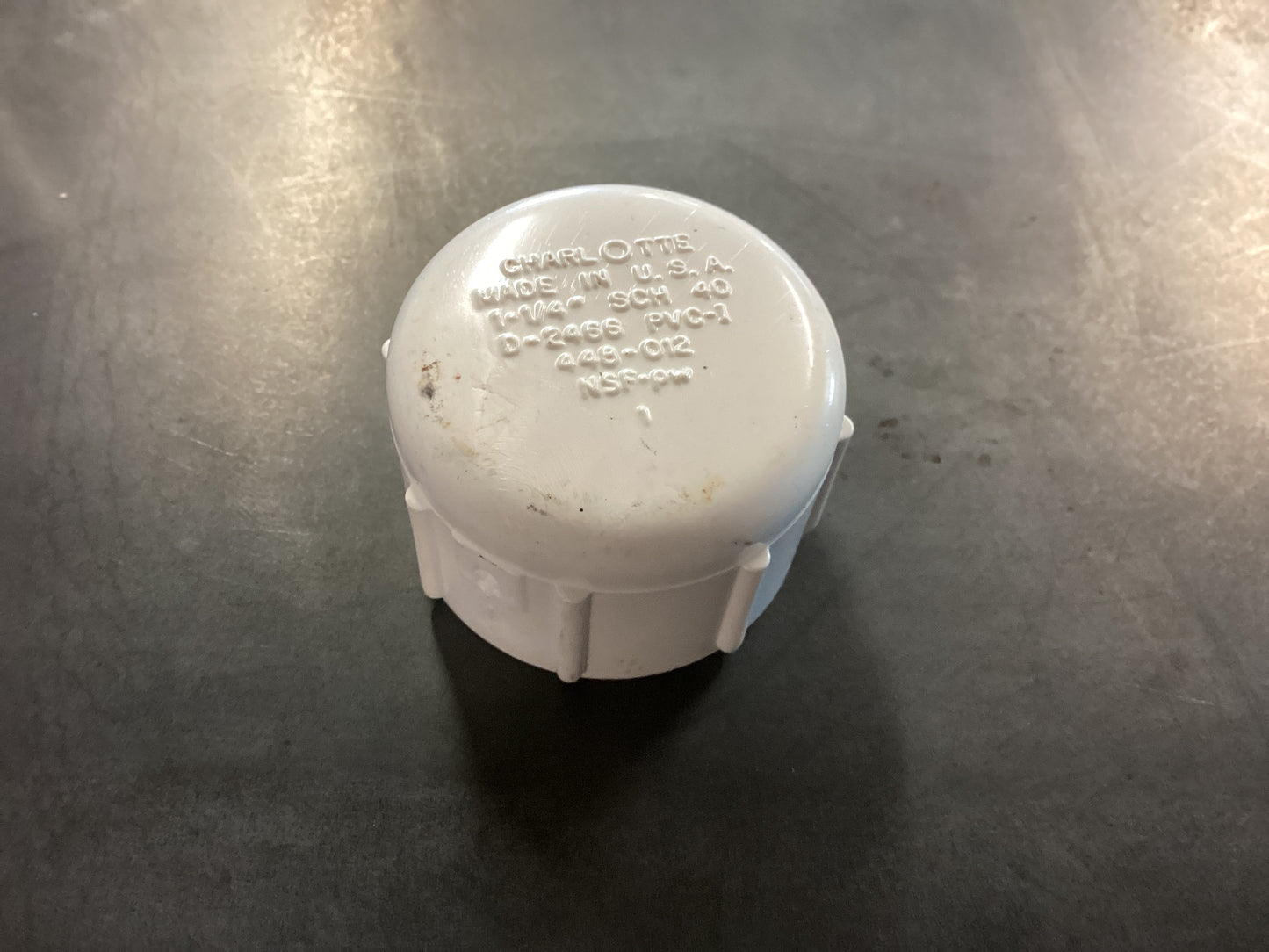 1-1/4” PVC Cap Threaded