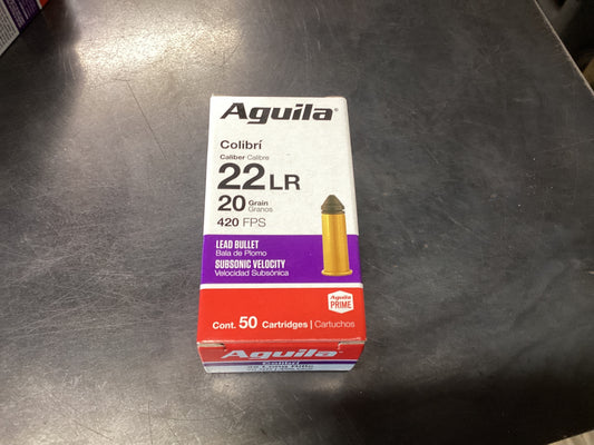 Aguila 22LR 20 grain 420 fps