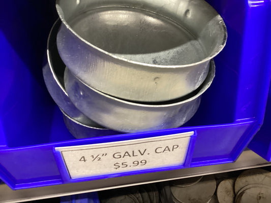 4 1/2” Galv. Pressed Cap