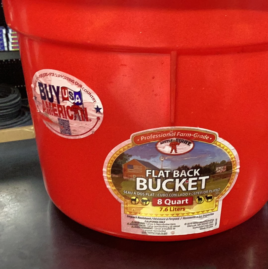 8QT Flat Back Bucket