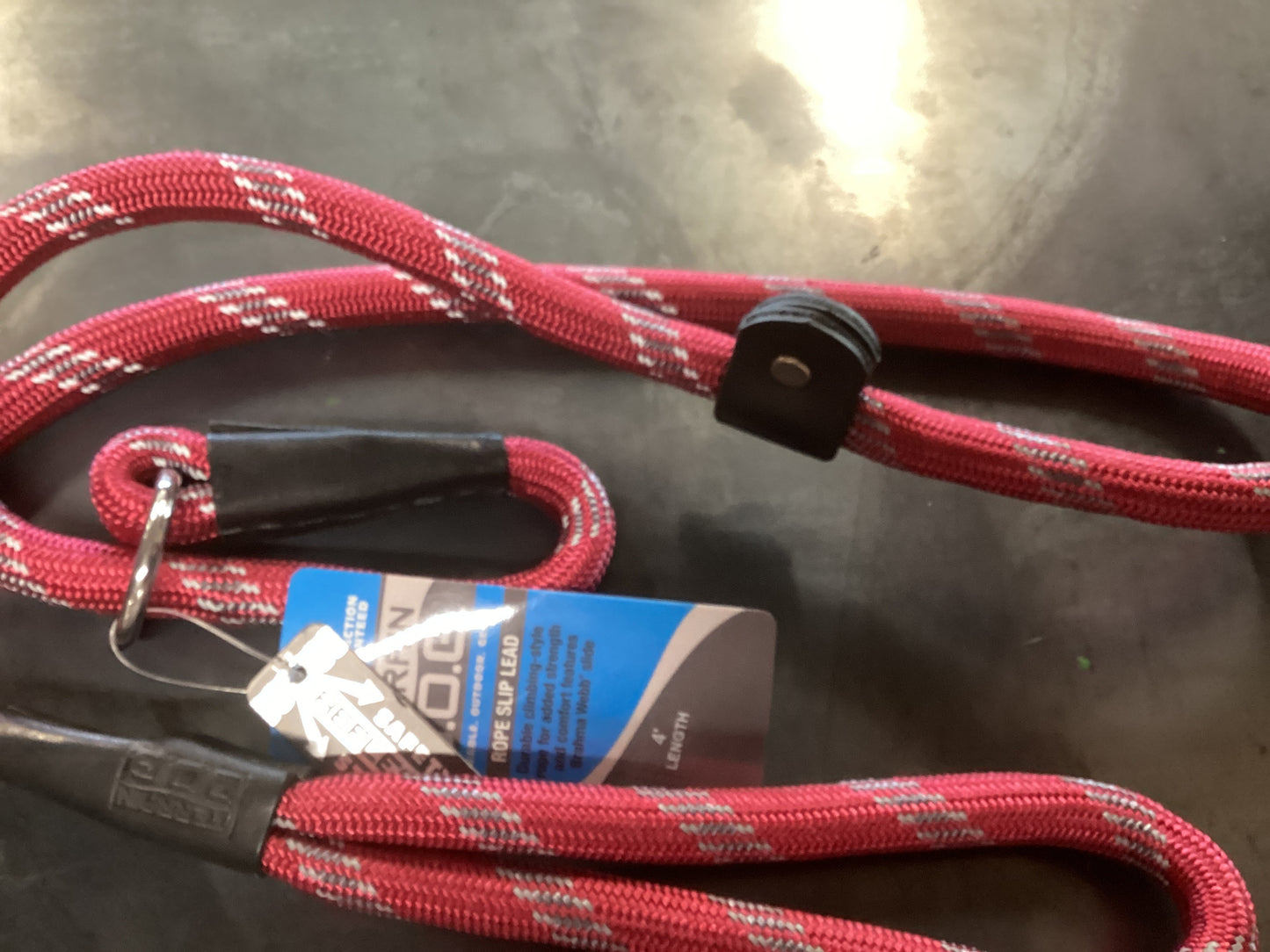 Rope Slip Leash Claret