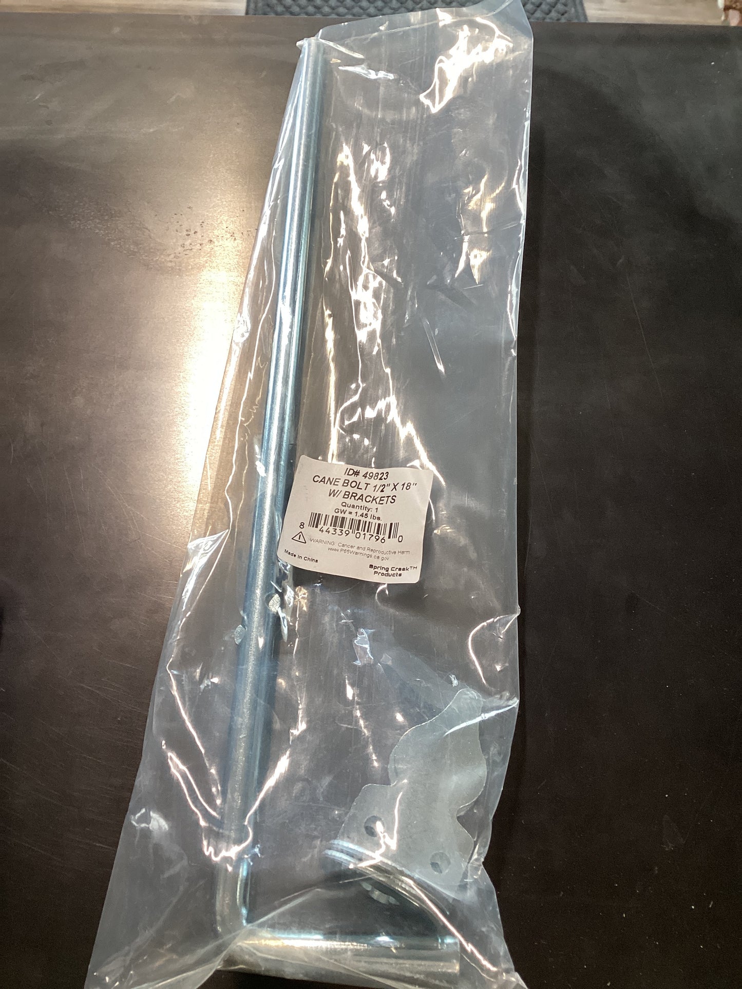 Cane Bolt 1/2 x 18” W/ Brackets