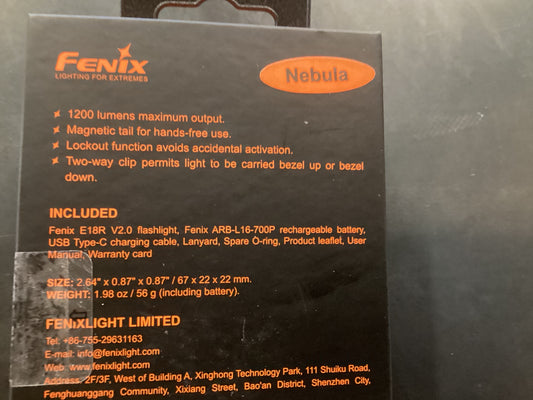 Fenix E18R V2 Nebula