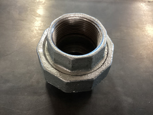 1-1/4” Galvanized Union PVC