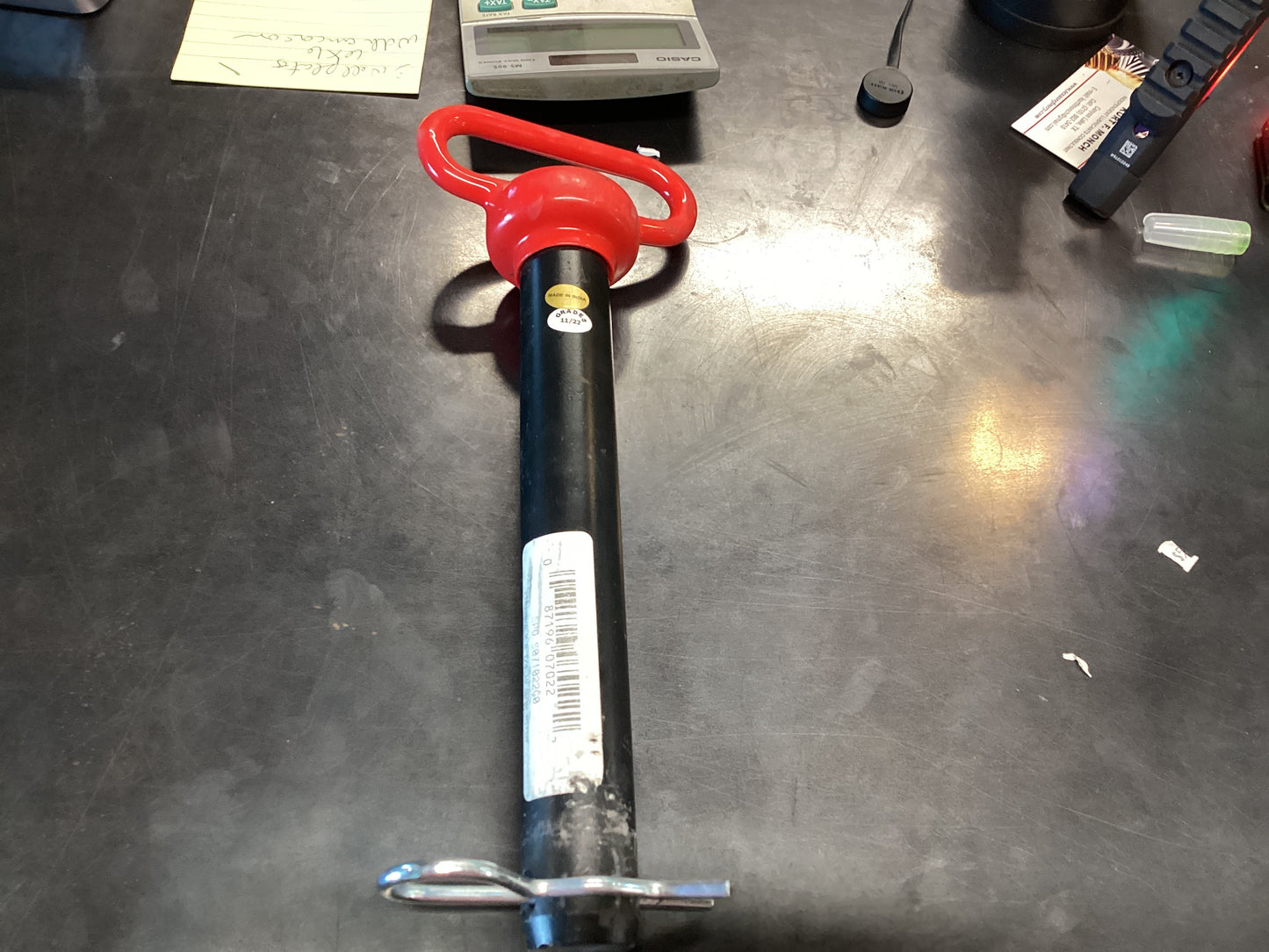 1 1/4 x 8 1/2 Red Hitch Pin
