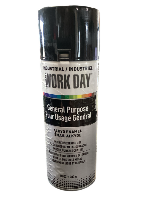 Work Day Black Spray Paint Glossy