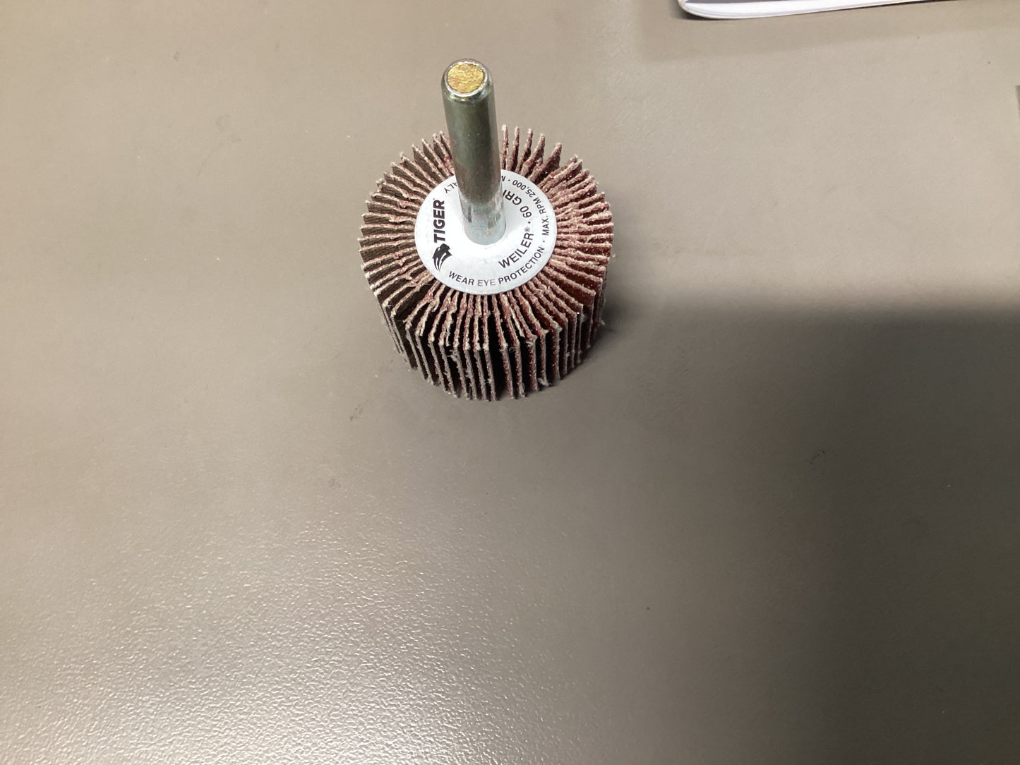 1 1/2” Mounted Abrasive Flap Wheel 1” width 60 grit