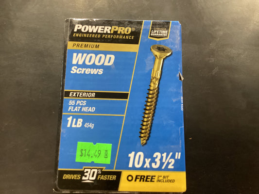 Wood Screws 10x3 1/2 1lb