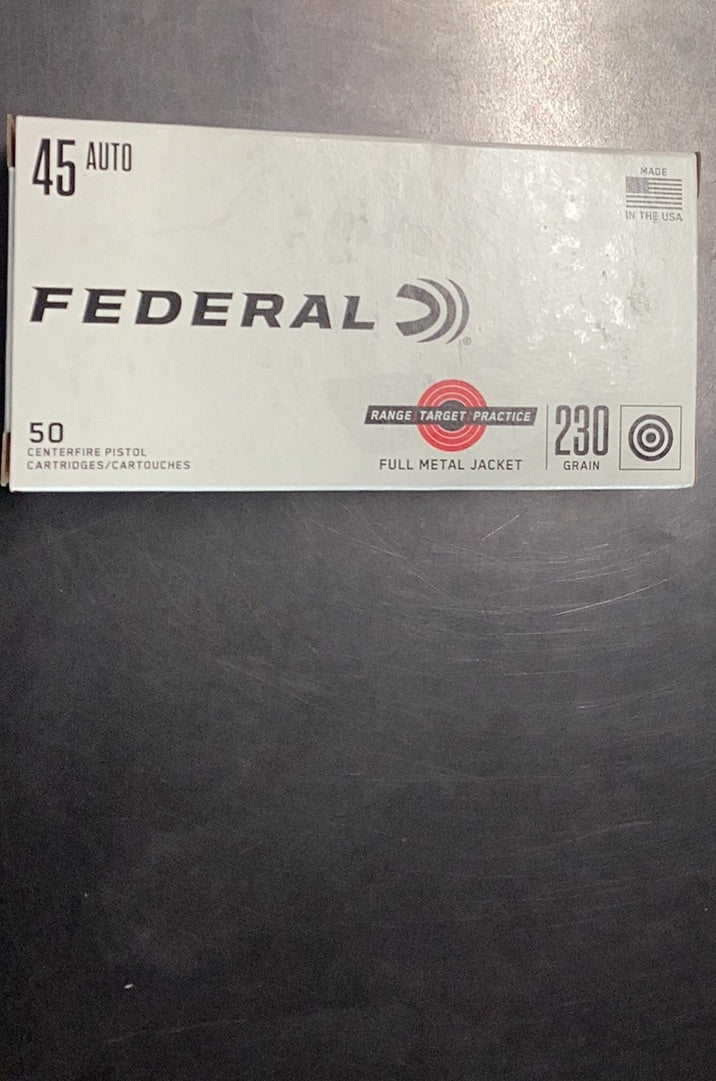 Federal 45 auto 50 rd 230 gr fmj