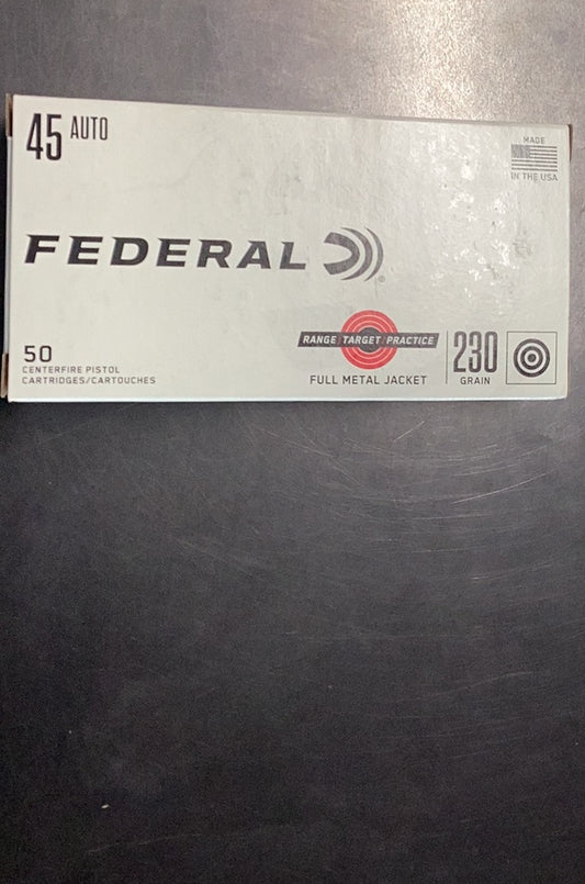 Federal 45 auto 50 rd 230 gr fmj