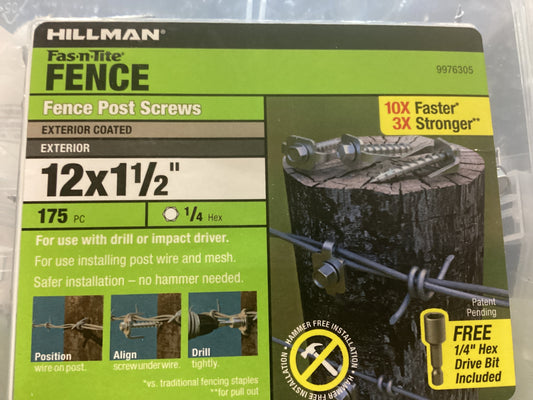 12 x 1-1/2” Fence Post Screws 175pc