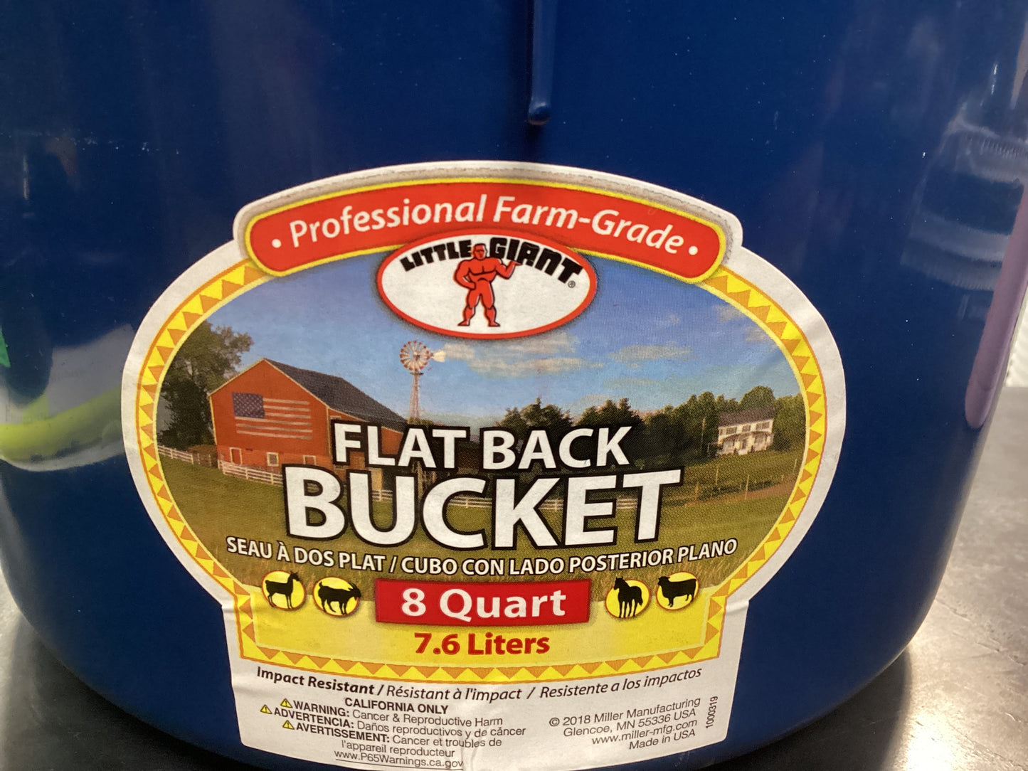 Blue Flat Bucket