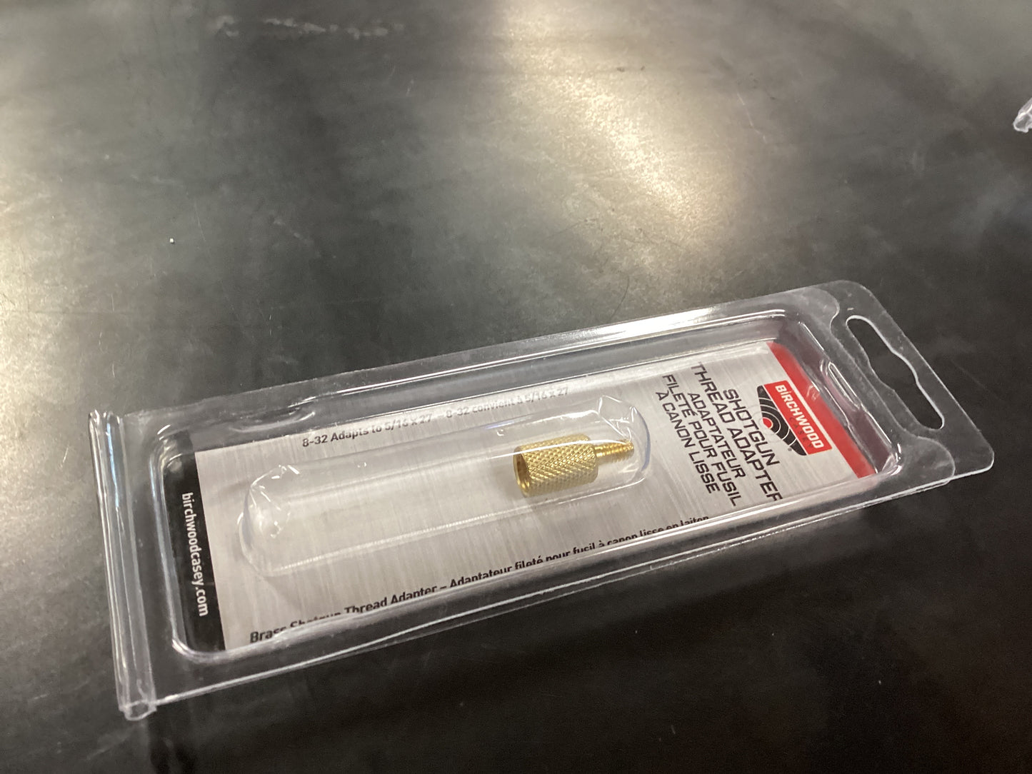 Brass shotgun thread adapter