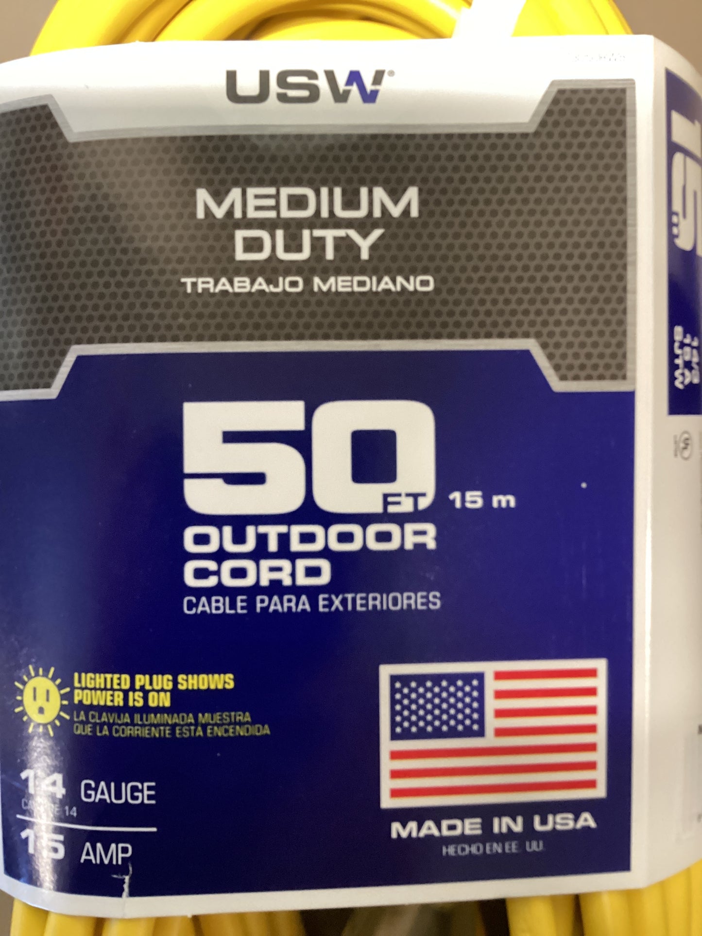 USW 50’ Ext Cord 14ga 15Amp