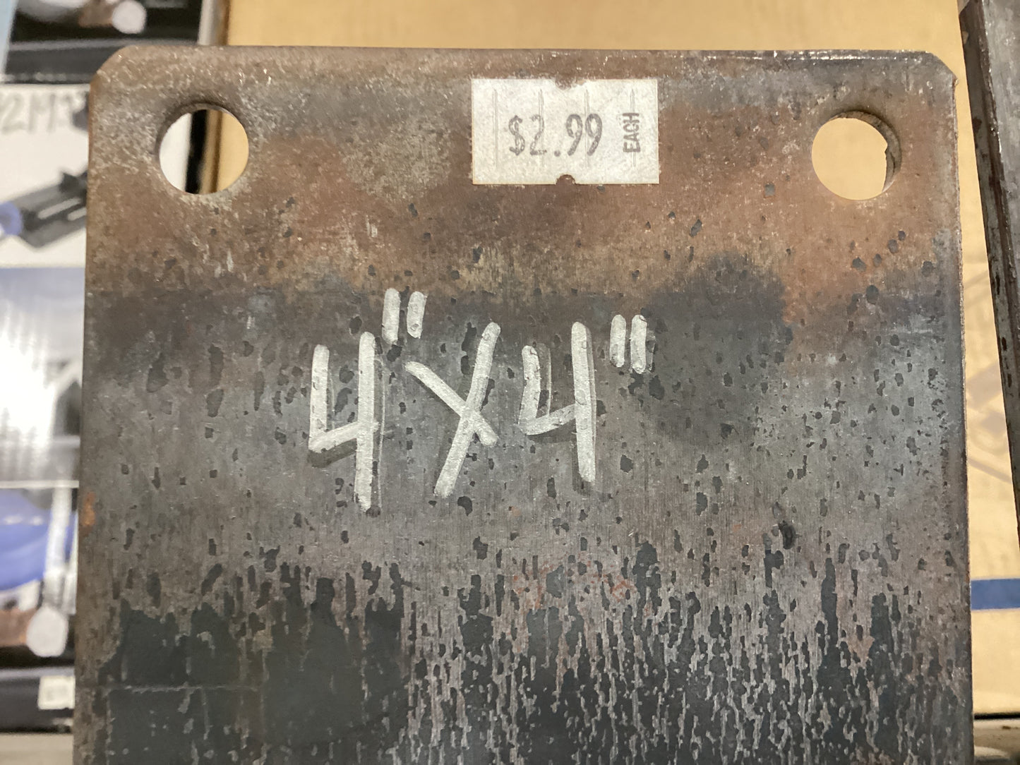 4x4 Purlin Clip 3/16 W/Holes