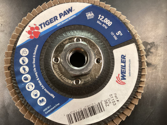 Tiger Paw 5” 36z grit