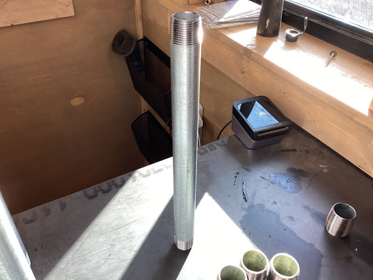 Galv nipple 1/2” x 12”