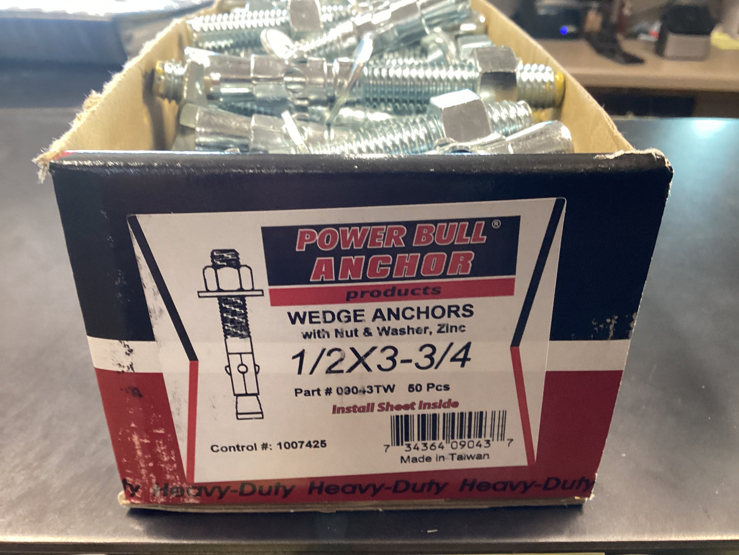 Wedge Anchor 1/2x3-3/4