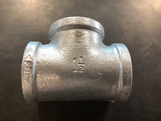 1-1/2” Galvanized Tee PVC