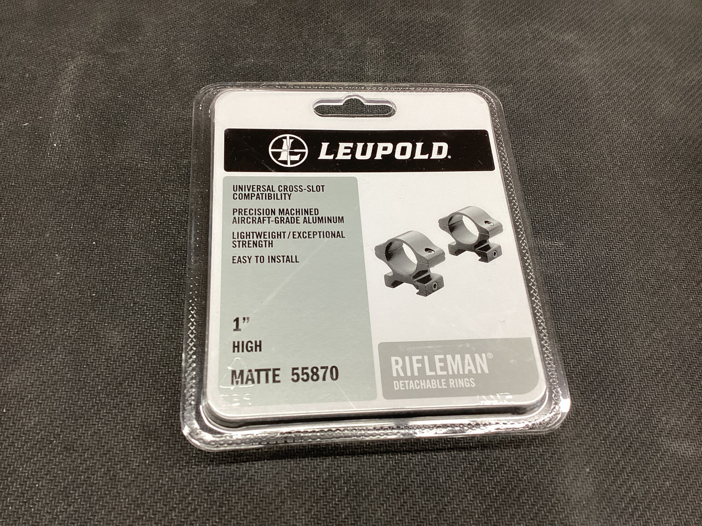 LEUPOLD RIFLEMAN Detachable Rings 1” High Matte