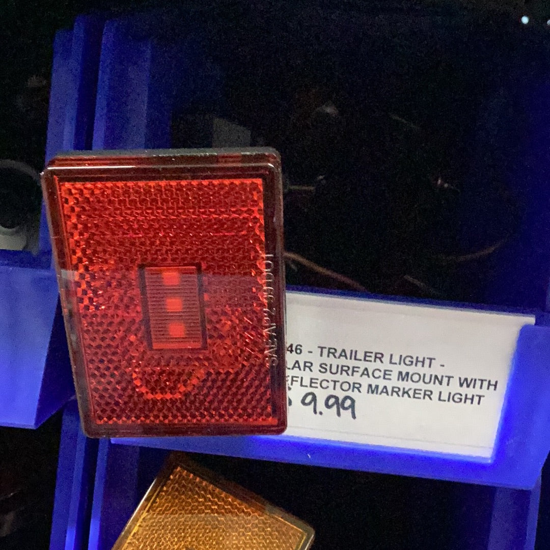 #81446 Trailer Light Rectangular Surface Mount Red