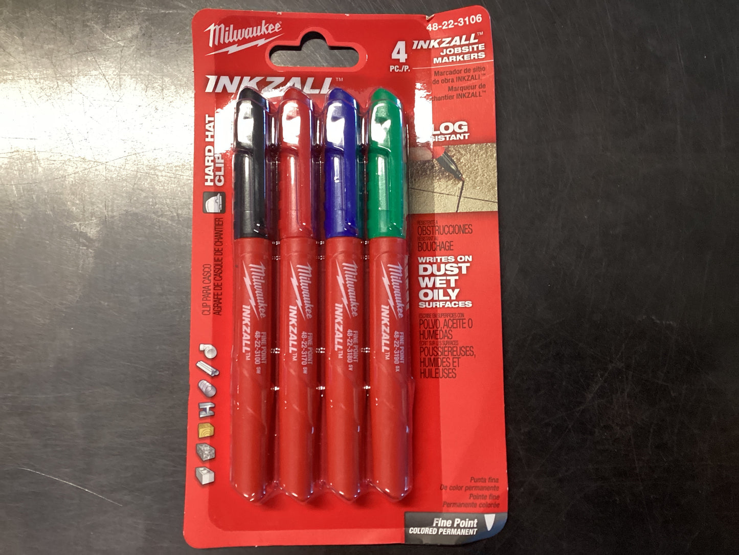 Milwaukee 4pc Marker color