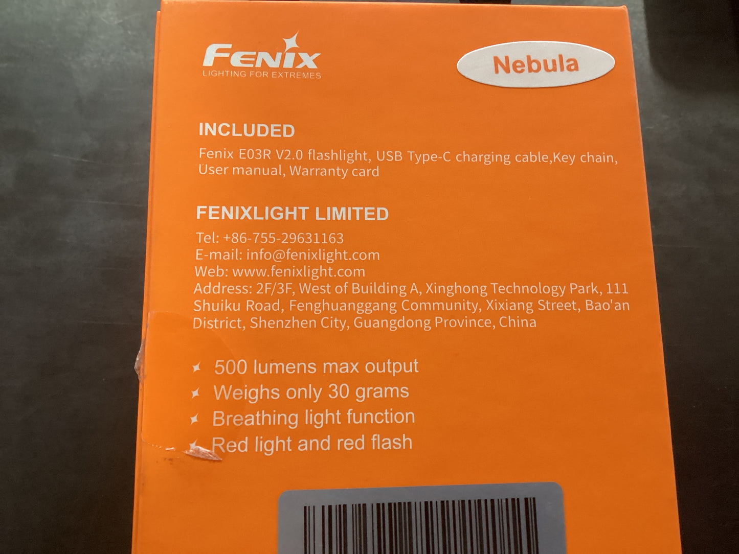 Fenix E03R Nebula