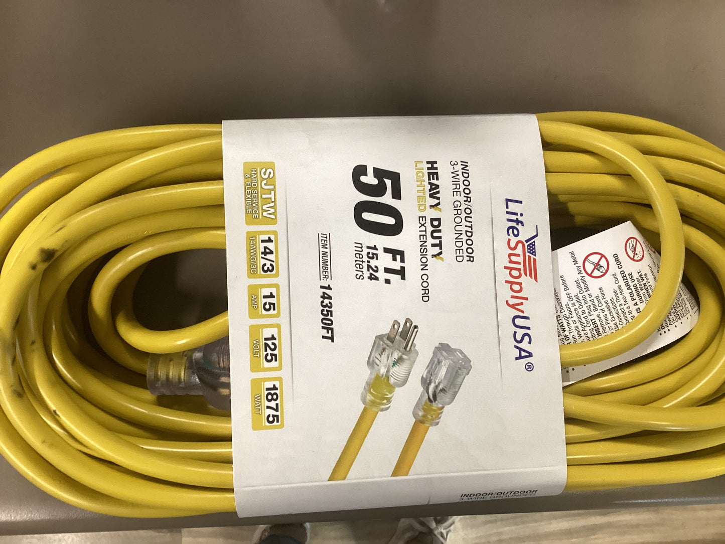 3 Wire Extension Cord 50’