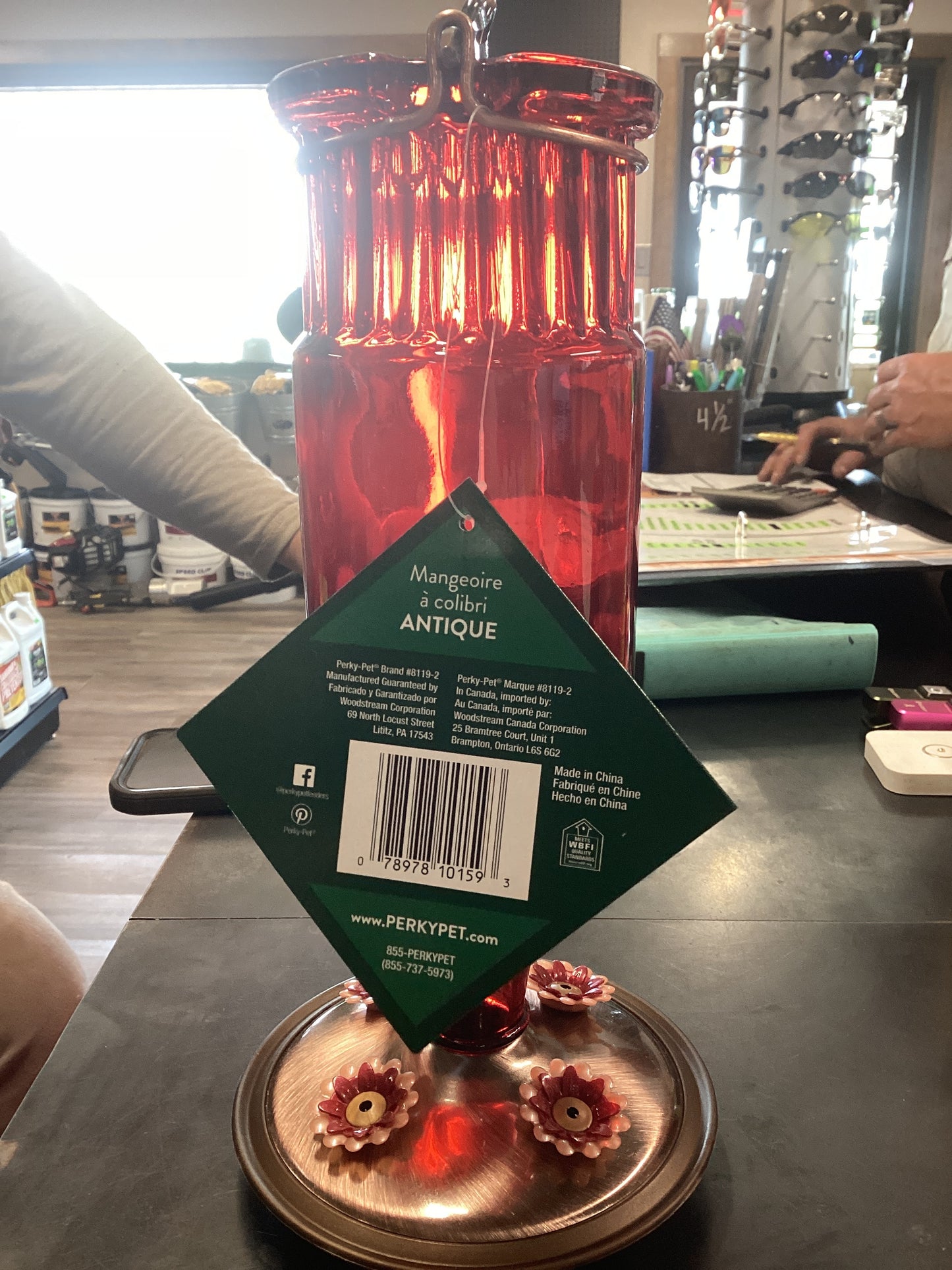 Red Hummingbird Feeder